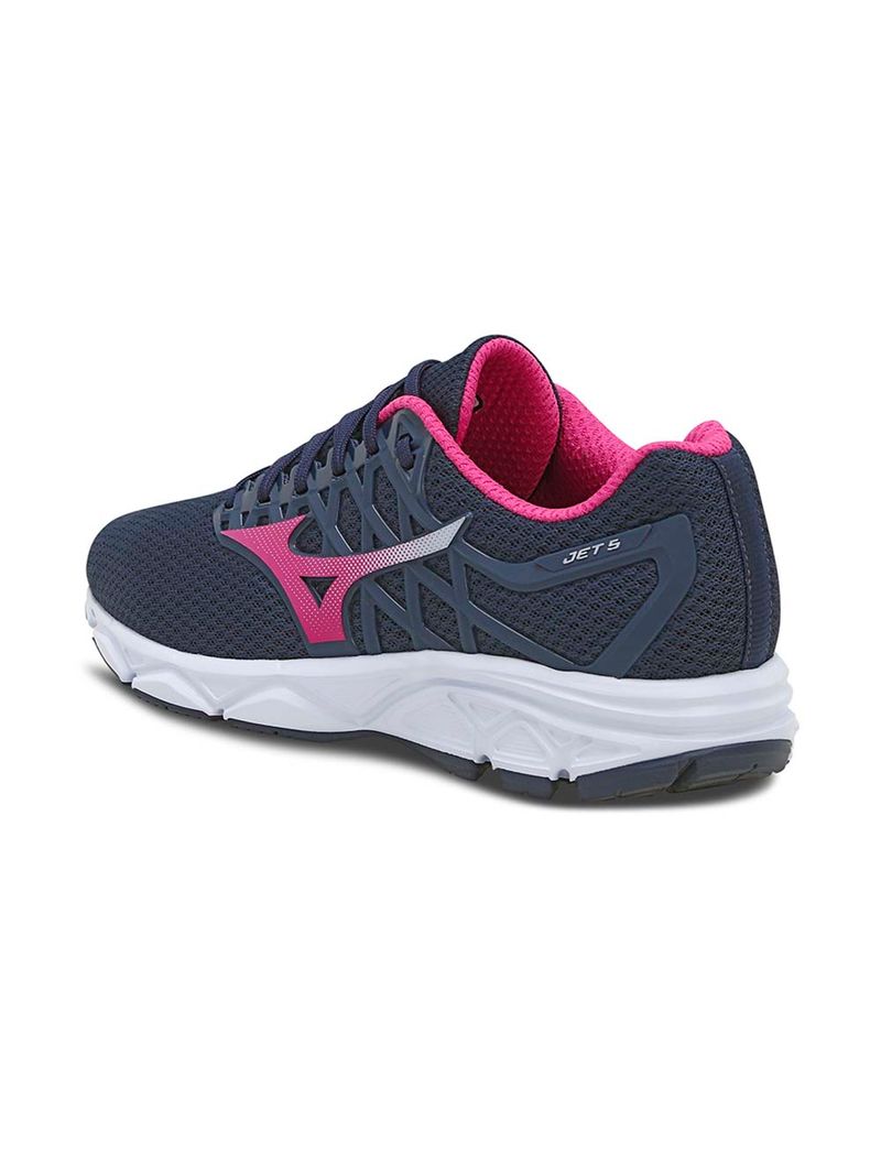 Tenis Running Feminino Jet 5 Mizuno Azul E Rosa