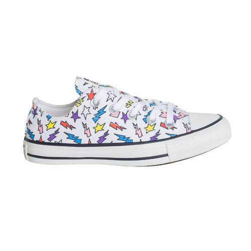 Tênis Casual Feminino Converse All Star Chuck Taylor Branco E Colorido
