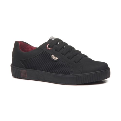 Sapatênis Menino Infantil Pegada Preto E Vermelho
