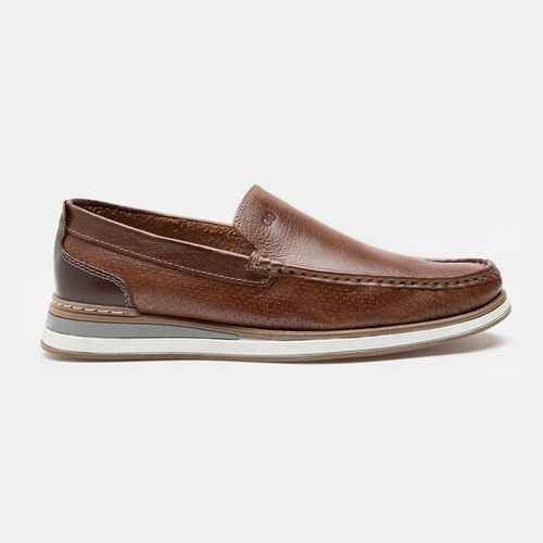 Sapato Mocassim Masculino Democrata Denim Flow Conhaque
