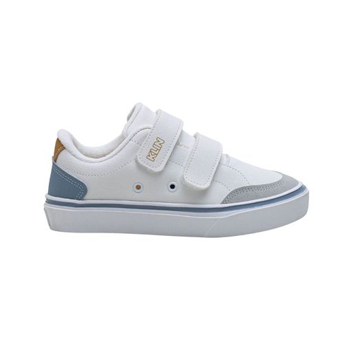 Tênis Infantil Casual Klin Branco E Azul