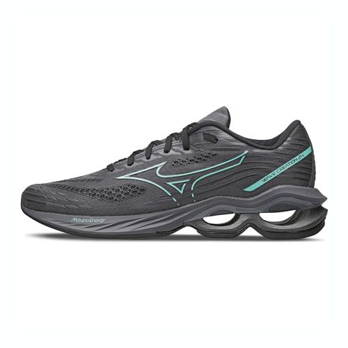 Tênis Masculino Running Wave Creation 24 Mizuno Chumbo E Verde
