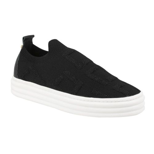 Tênis Feminino Knit Luz Da Lua Preto