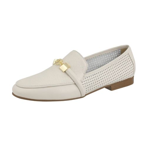 Sapato Feminino Mocassim Loafer Luz Da Lua Branco