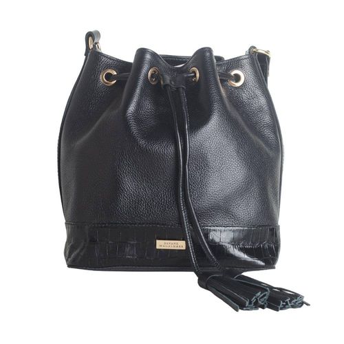 Bolsa Saco Feminina Transversal Dayane Magalhaes Preta