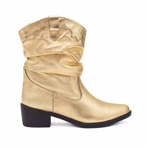 Bota Country Couro Dayane Magalhães Dourada