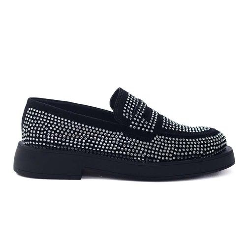 Sapato Feminino Mocassim Dayane Magalhães Cristal Preto