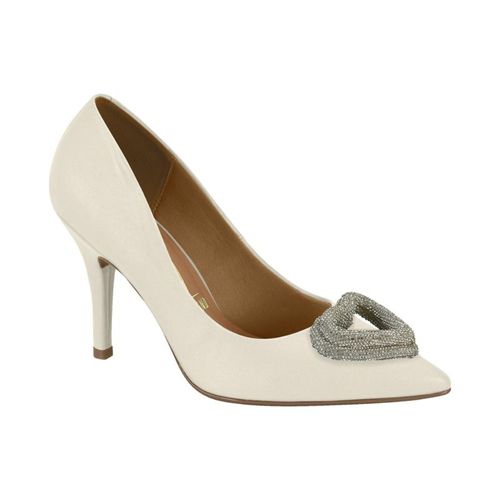 Sapato Feminino Salto Alto Fino Vizzano Branco