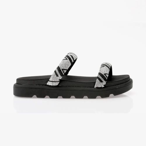 Tamanco Feminino Papete Vizzano Strass Preto