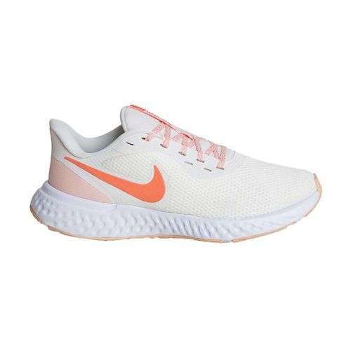 Tênis Feminino Adulto Running Nike Revolution 5 Branco E Coral