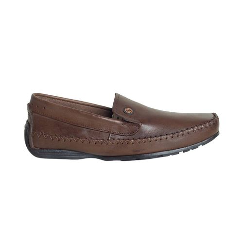 Sapatilha Masculina Em Couro Pegada Marrom