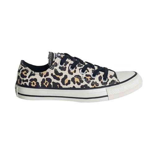 Tênis Casual Feminino Converse Chuck Taylor All Star Animal Print Ox Bege Amendoa