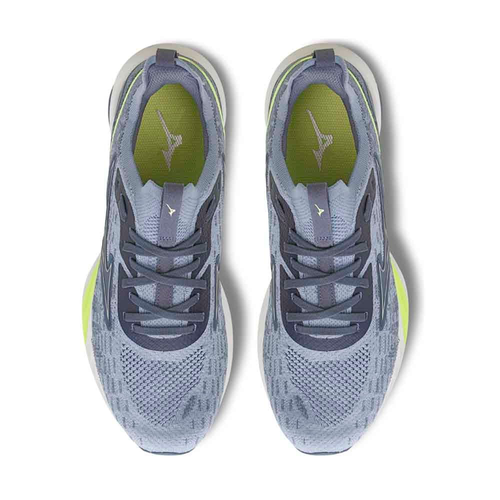 Tênis Running Masculino Mizuno Wave Creation 23 Waveknit Azul Claro