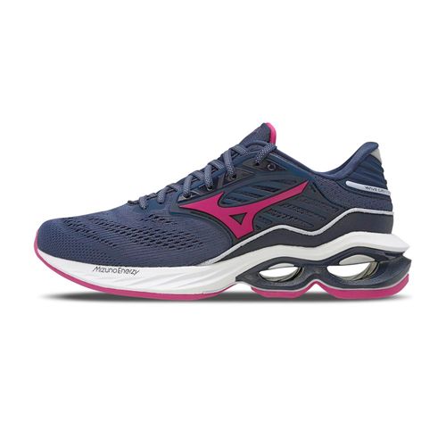 Tênis Running Feminino Wave Creation 23 Mizuno Azul E Pink