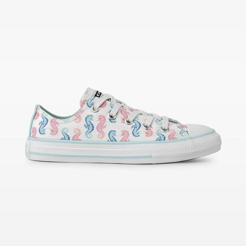 Tênis Casual Infantil Converse Chuck Taylor All Star Off-White/Verde