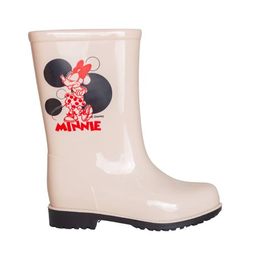Bota Infantil Galocha Grendene Minnie Mouse Bege