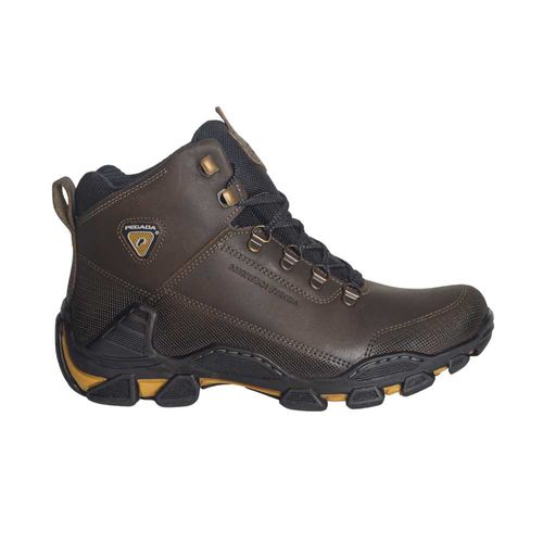 Coturno Adulto Masculino Cano Alto Pegada Marrom