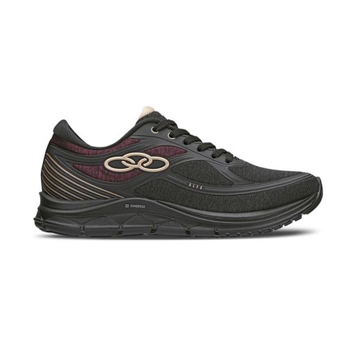 Tênis Running Feminino Alfa Olympikus Preto E Bordô