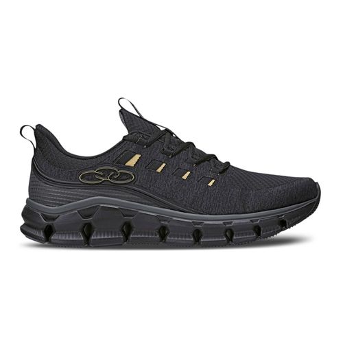 Tênis Running Masculino Êxito Olympikus Preto E Dourado