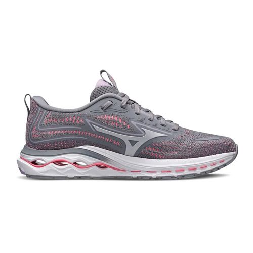 Tênis Feminino Running Mizuno Nitron 2 Cinza E Rosa