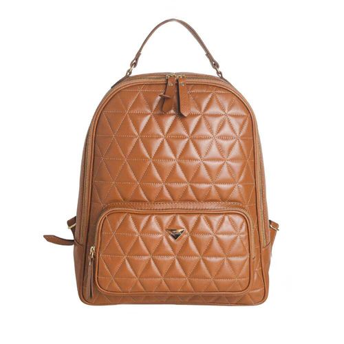Mochila Feminina Dayane Magalhaes Matelassê Caramelo