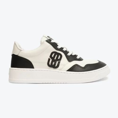 Tênis Feminino Logomania Couro Schutz Preto E Branco