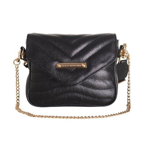 Bolsa Couro Com Porta Moedas Dayane Magalhães Preta