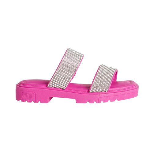 Tamanco Papete Feminino Dayane Magalhães Rosa Com Strass