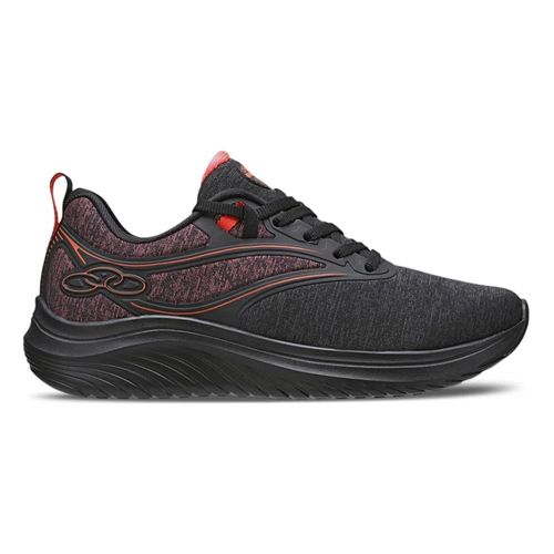 Tênis Running Feminino Olympikus Alfa 2 Preto E Rosa