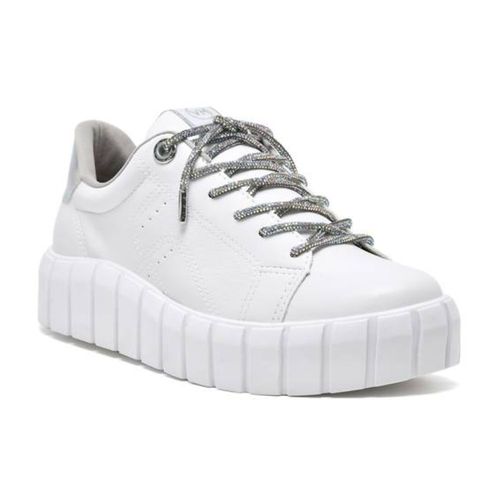 Tênis Moda Casual Feminino Via Marte Branco E Prata