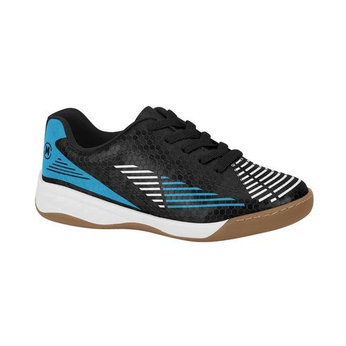 Chuteira Infantil Indoor Molekinho Preto E Azul