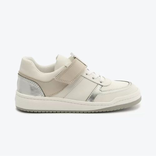 Tênis Feminino Schutz Couro Branco E Bege