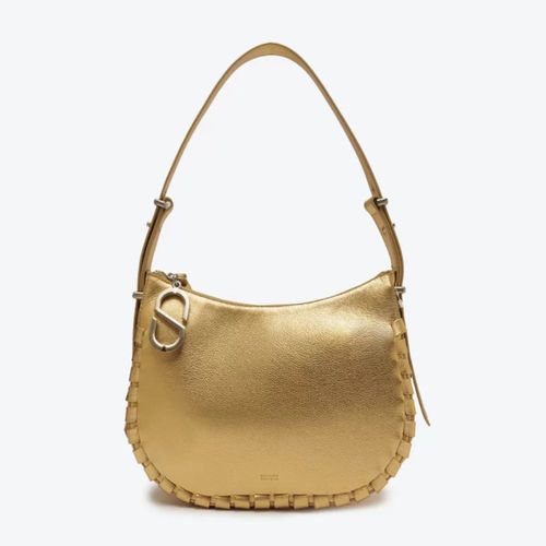 Bolsa Feminina Shoulder Zendaya Couro Schutz Dourada