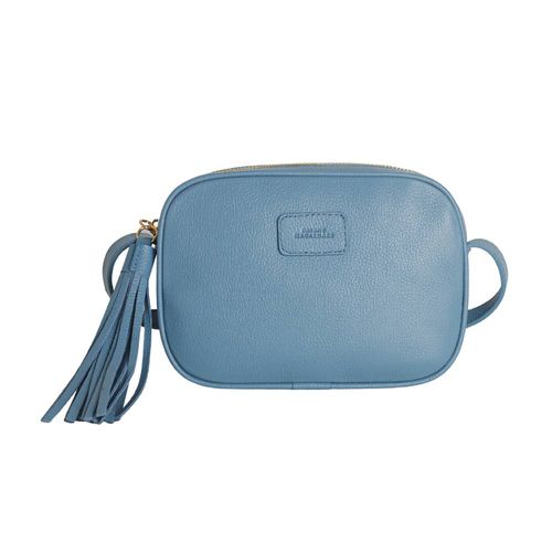 Bolsa Feminina Slim Transversal Dayane Magalhães Couro Azul