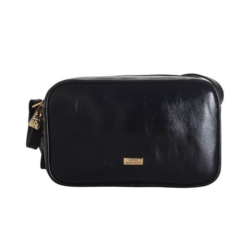 Bolsa Feminina Transversal Dayane Magalhaes Couro Preta
