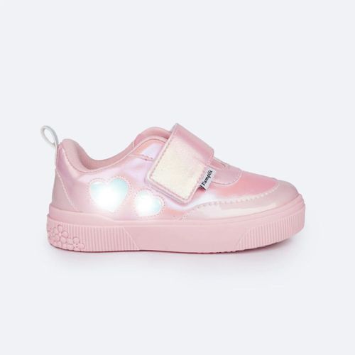 Tênis Casual Infantil Pampili Yumi Iluminar Rosa