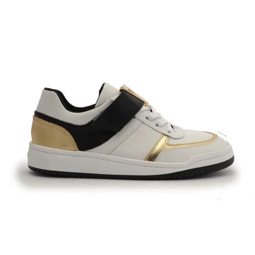 Tênis Feminino Couro Triangle Schutz Branco E Preto