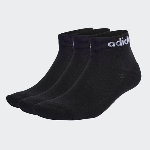 Meia Unissex Linear Ankle Cushioned Adidas Preto 3 Pares