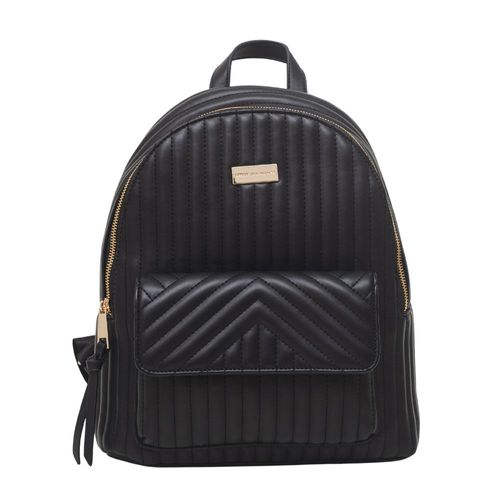 Mochila Grande Matelassê Feminina Dayane Magalhães Preta