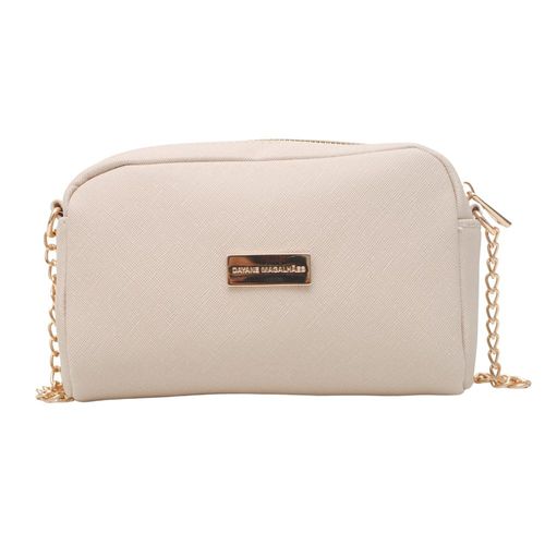 Bolsa Transversal Pequena Monocolor Dayane Magalhães Off White