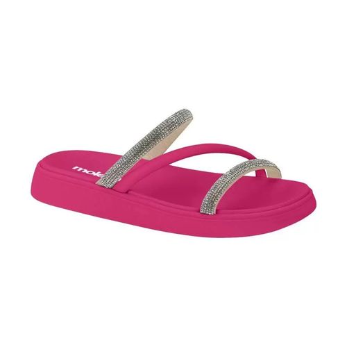 Tamanco Feminino Papete Moleca Strass Rosa
