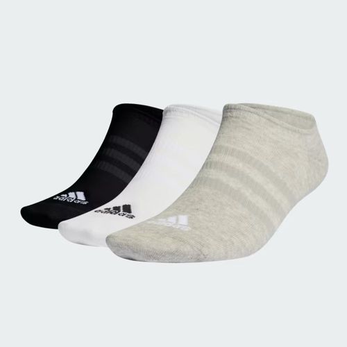 Kit Meia Feminino Soquete Leve Adidas 3 Pares Cinza Preto E Branco