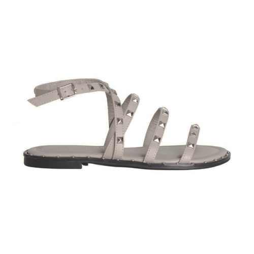 Sandália Flat Intense Dayane Magalhães Spikes Cinza