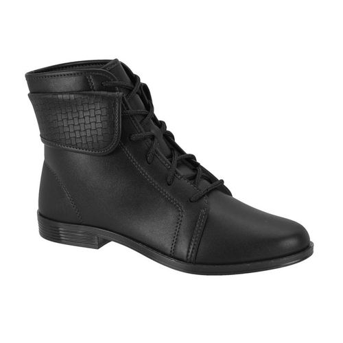 Bota Feminina Salto Baixo Coturno Moleca Preta