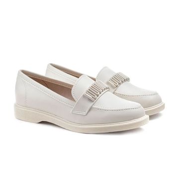 Sapato Feminino Mocassim Moleca Branco