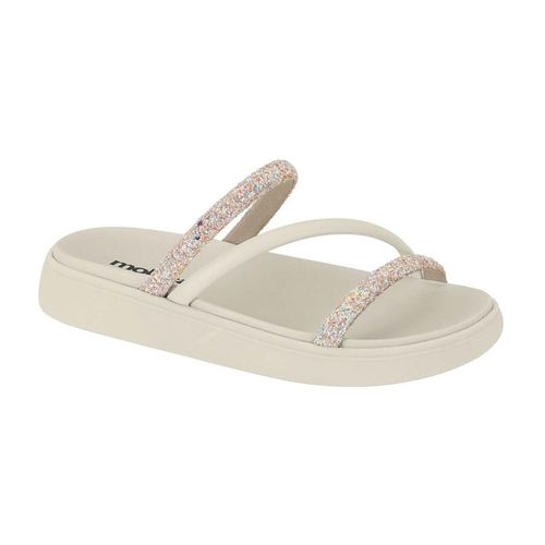 Tamanco Feminino Papete Moleca Strass Branco