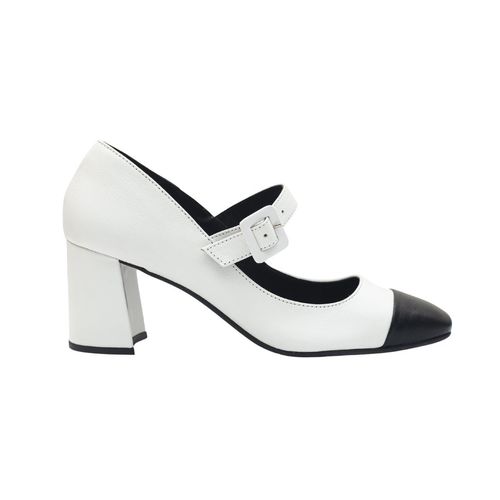 Sapato Boneca Vintage Salto Alto Dayane Magalhães Branco E Preto