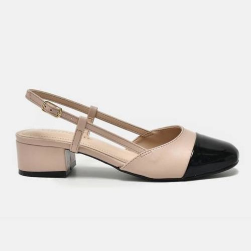 Sapato Feminino Scarpin Via Marte Bege E Preto