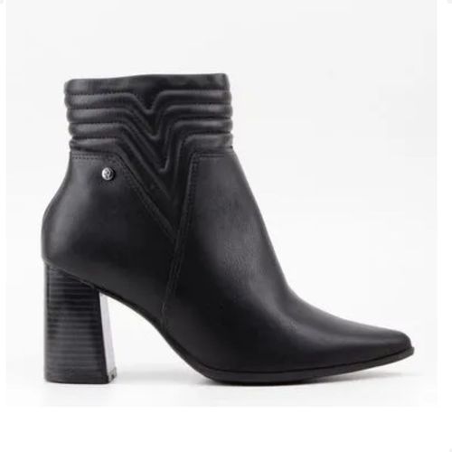 Bota Feminina Cano Curto Ramarim Ankle Boot Preta