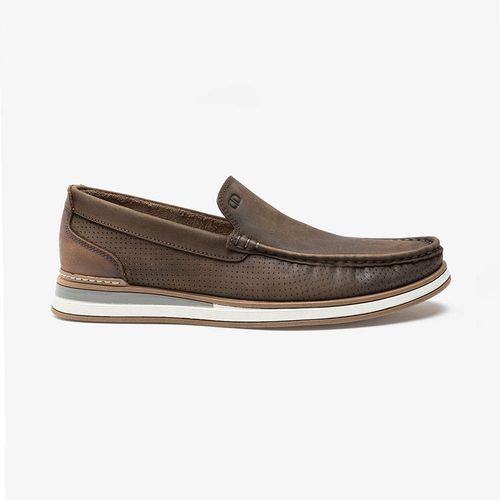 Sapato Mocassim Masculino Democrata Denim Flow Bege
